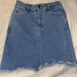 Denim mini skirt